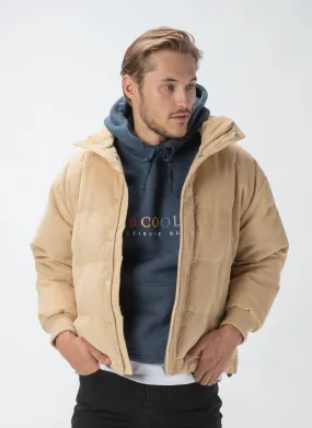 Puffer Jacket Tan Cord