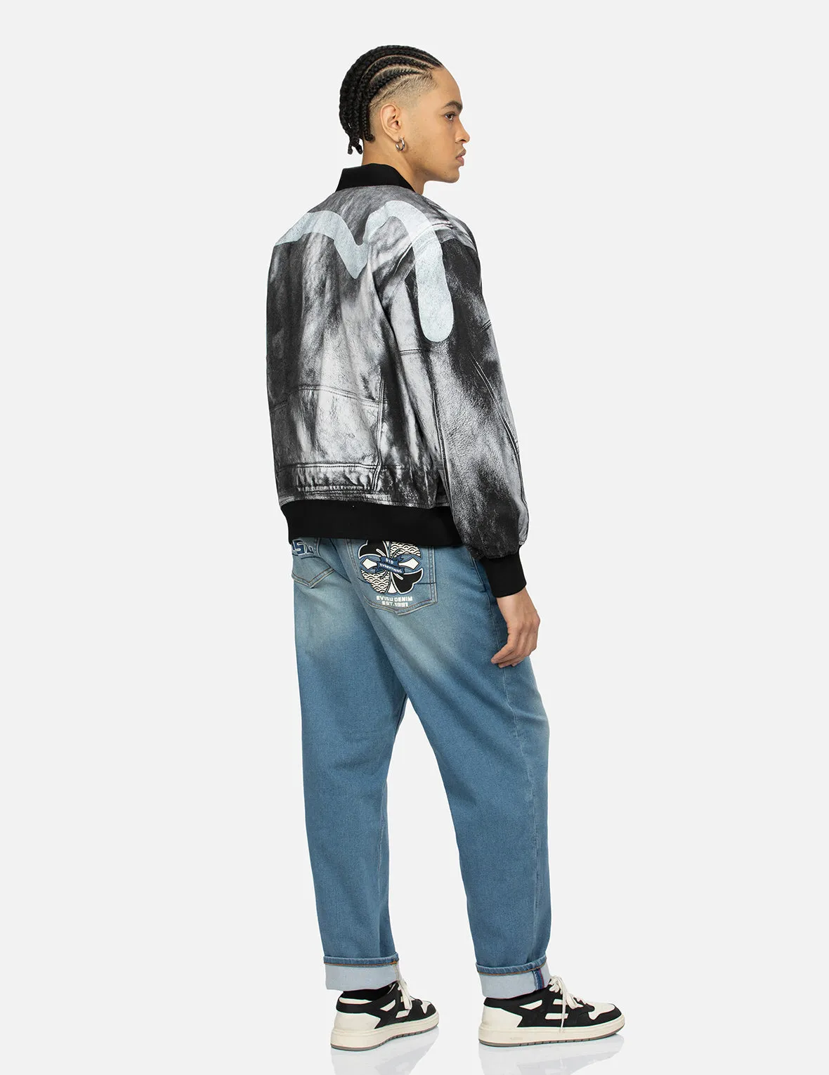 Replicate Biker Allover Print Relax Fit Bomber Jacket