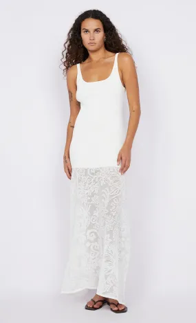 RISSA SCOOP NECK DRESS - IVORY