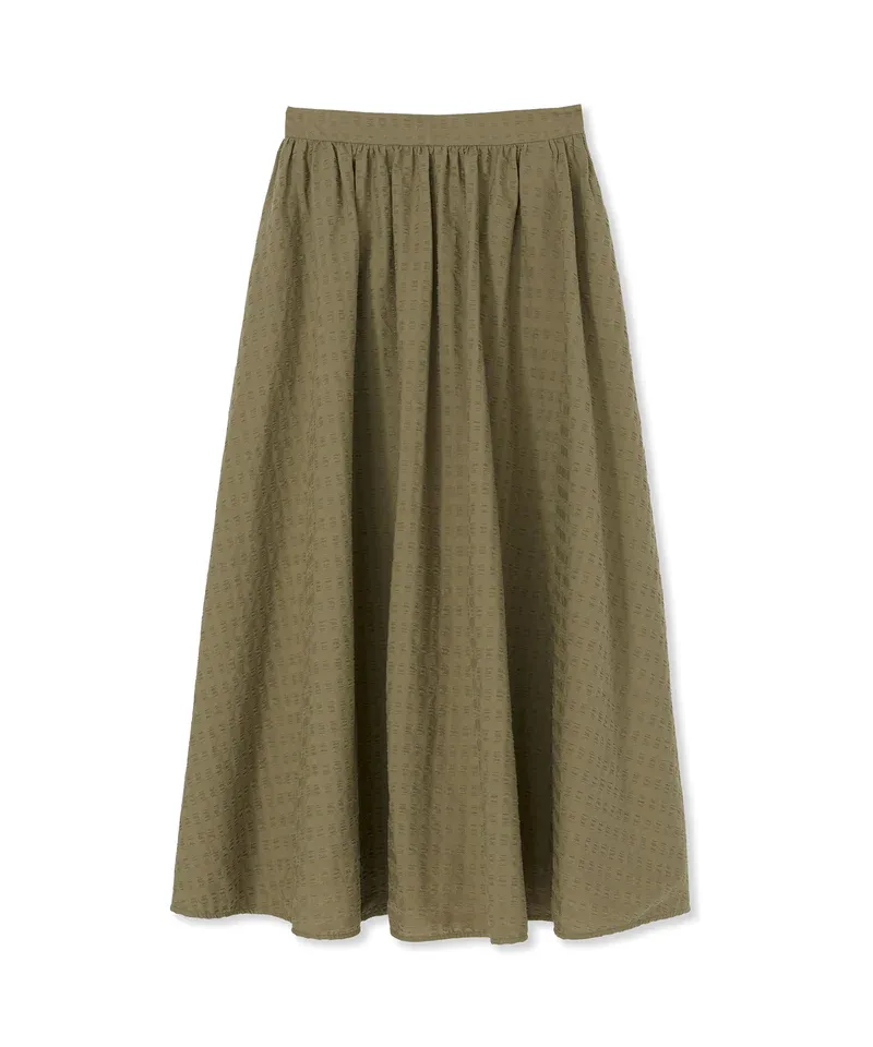 Seersucker Maxi Skirt