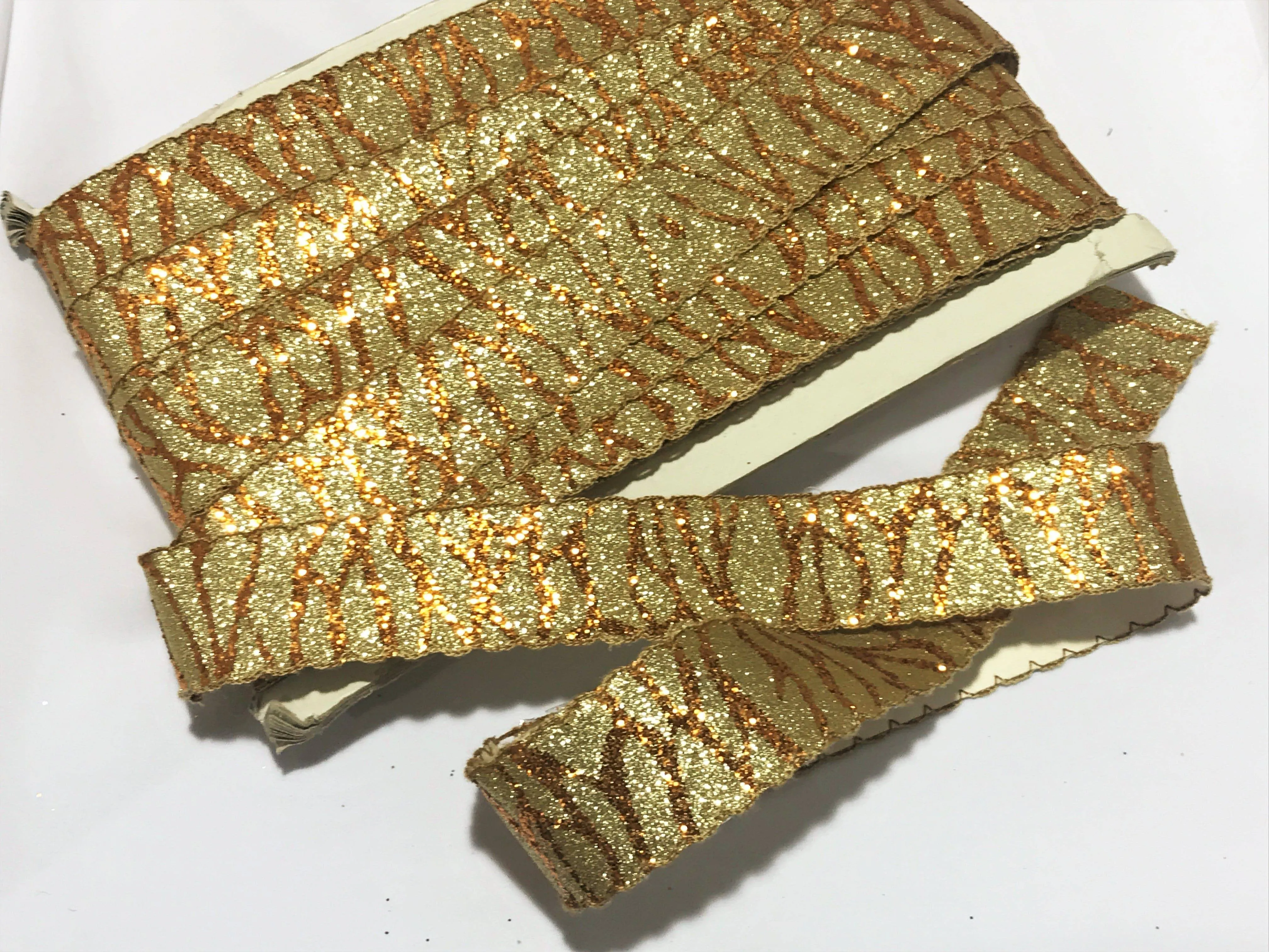 Shimmery Glitter Fabric Trim - 40mm