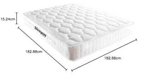 Sleepin-Impression Plus-Medium Firm Normal-Top 6 Inch Orthopedic Bonnell Spring Mattress (72x72x6 Inch,King Size)