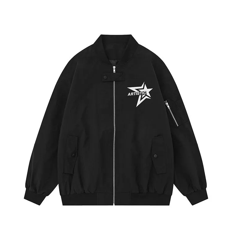 Street King | Oversized Graphic Bomber Jacket