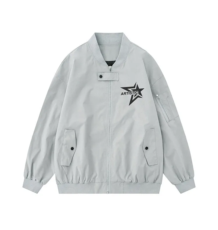 Street King | Oversized Graphic Bomber Jacket