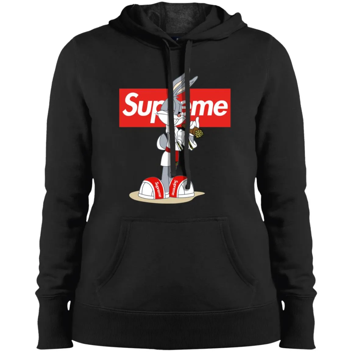 Supreme Rabbit Smoking T-shirt Women Hooded Sweatshirt