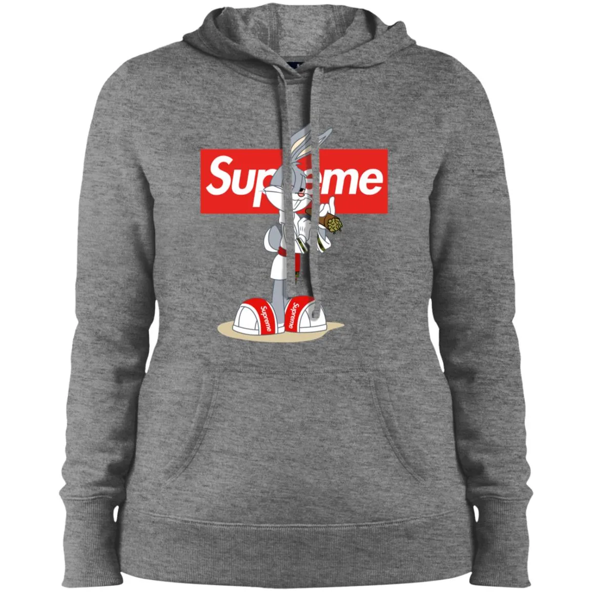 Supreme Rabbit Smoking T-shirt Women Hooded Sweatshirt