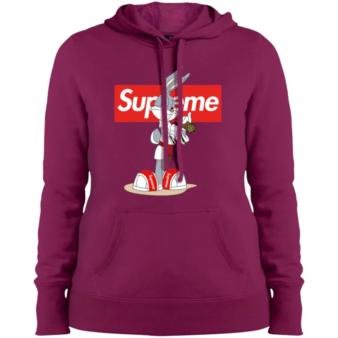 Supreme Rabbit Smoking T-shirt Women Hooded Sweatshirt