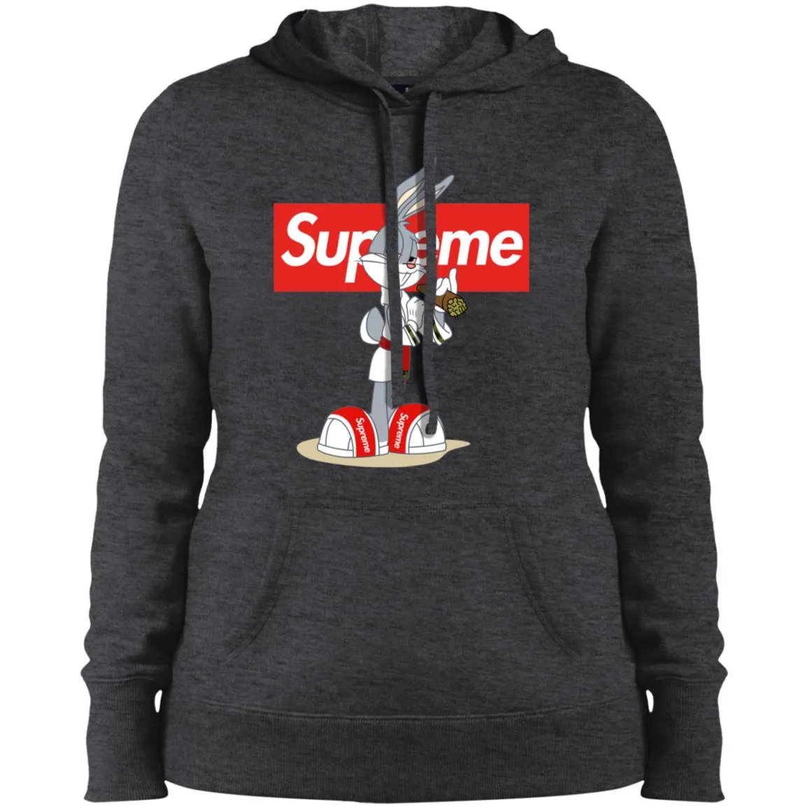 Supreme Rabbit Smoking T-shirt Women Hooded Sweatshirt