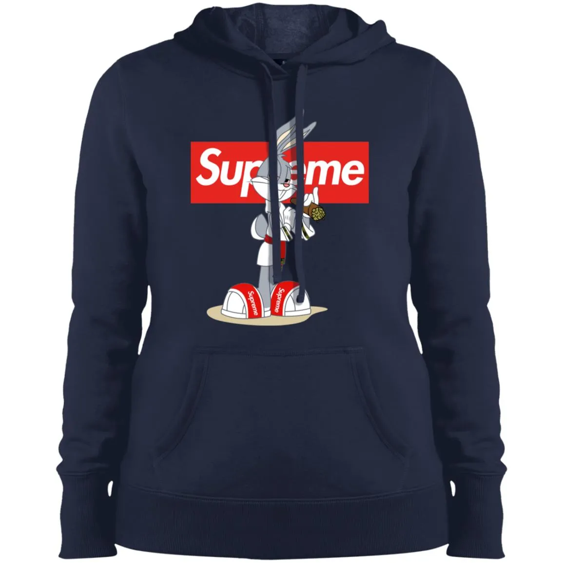 Supreme Rabbit Smoking T-shirt Women Hooded Sweatshirt