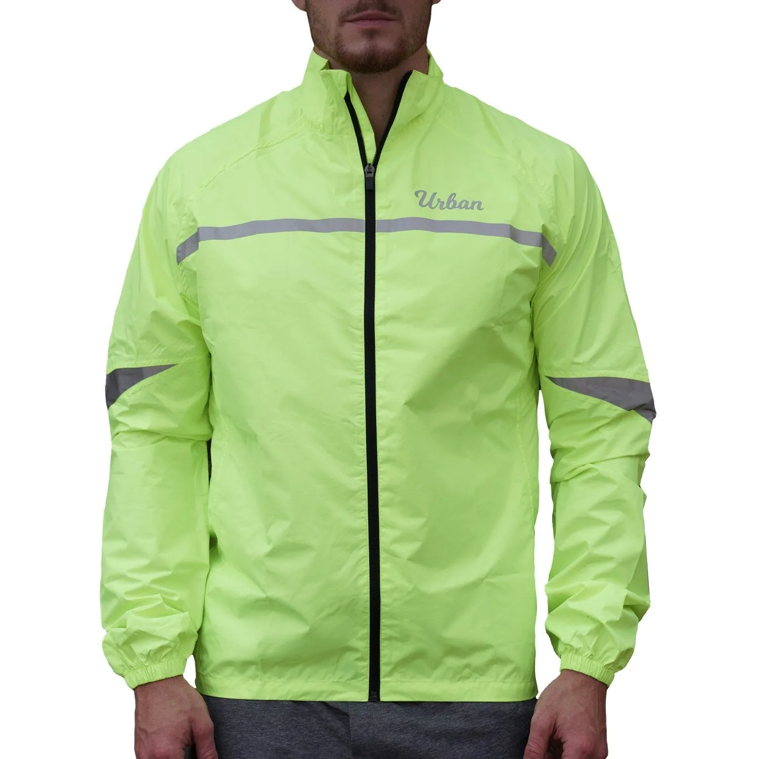 Urban Windproof & Waterproof Commuters Cycling Jacket - Yellow