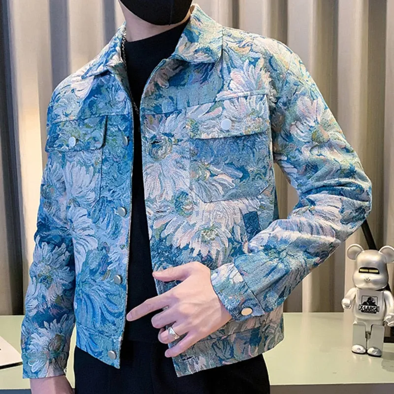 Vintage Blue Floral Jacket