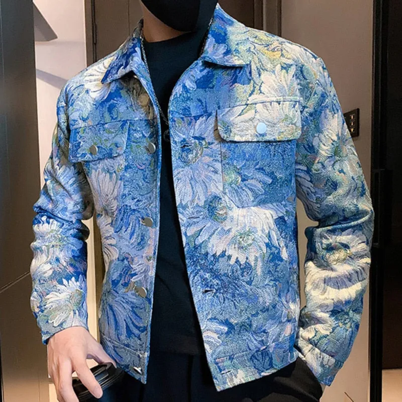 Vintage Blue Floral Jacket