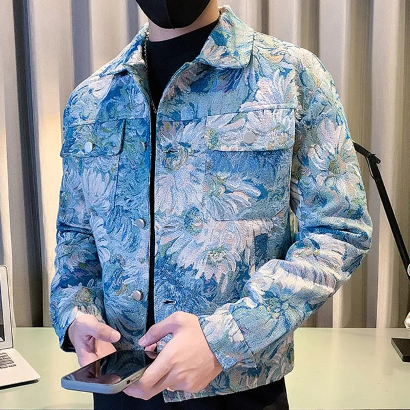 Vintage Blue Floral Jacket