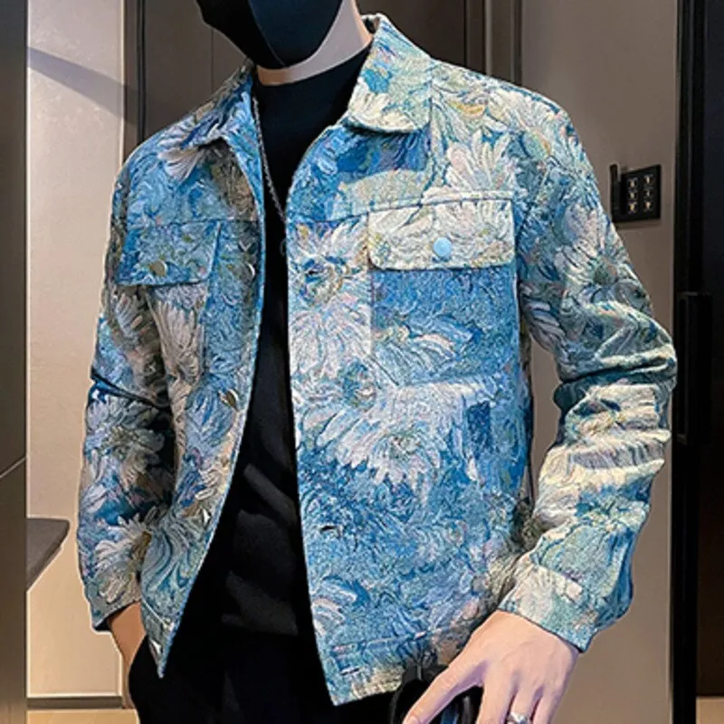 Vintage Blue Floral Jacket