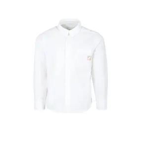 White Long Sleeves FF Button Up Shirt