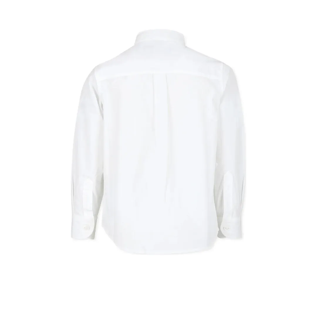 White Long Sleeves FF Button Up Shirt