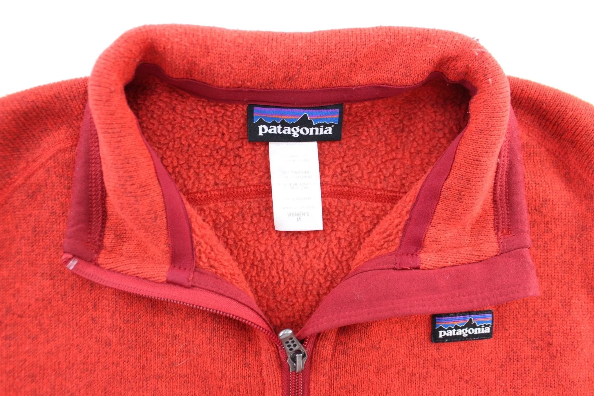 Women's Patagonia Logo Patch Red Zip Up Vest