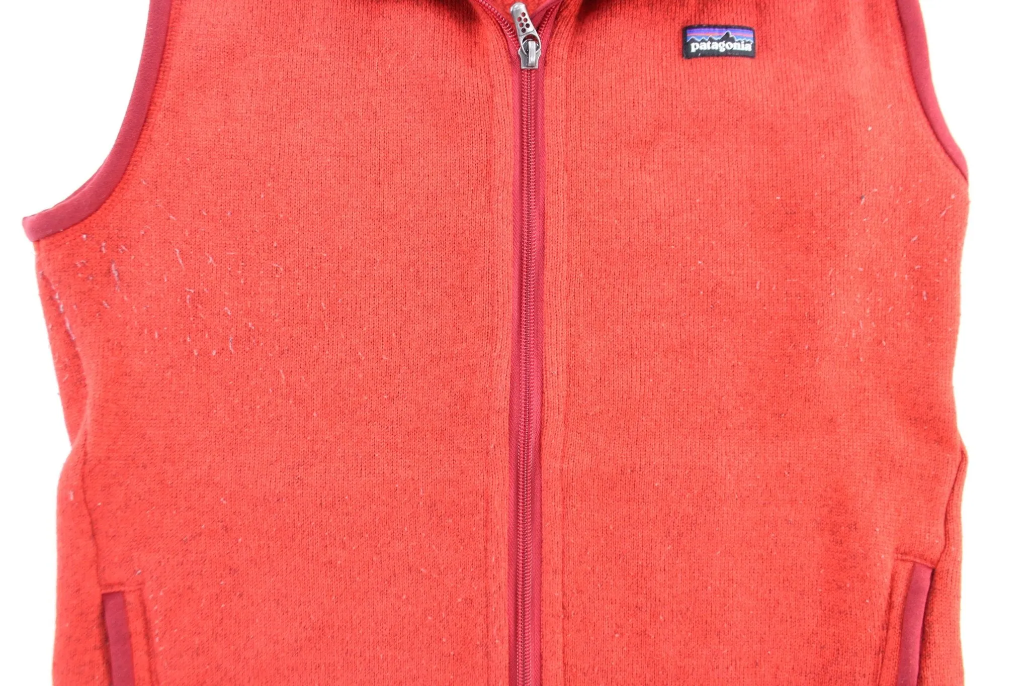 Women's Patagonia Logo Patch Red Zip Up Vest