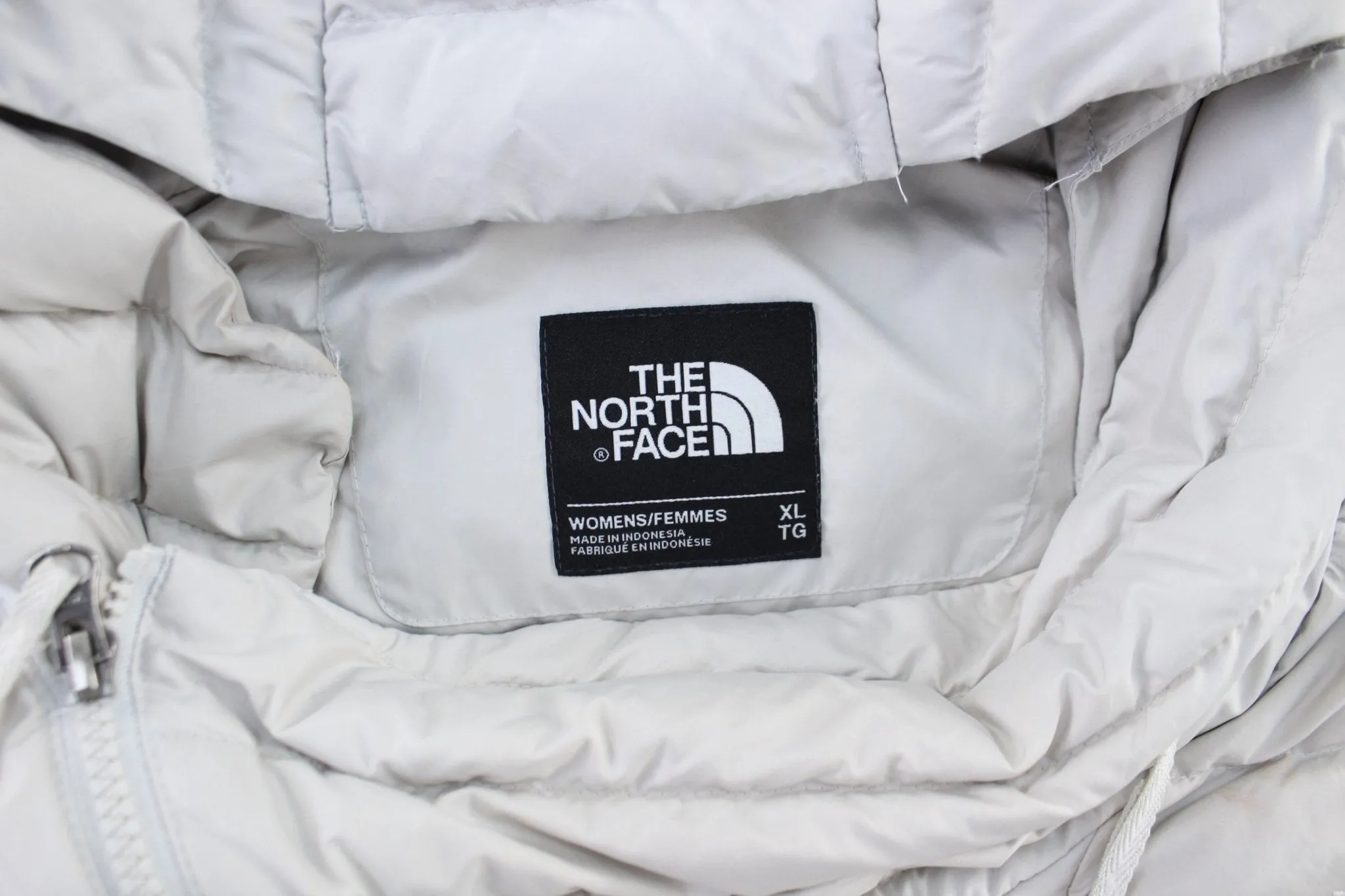 Women's The North Face Embroidered Logo White Zip Up Vest