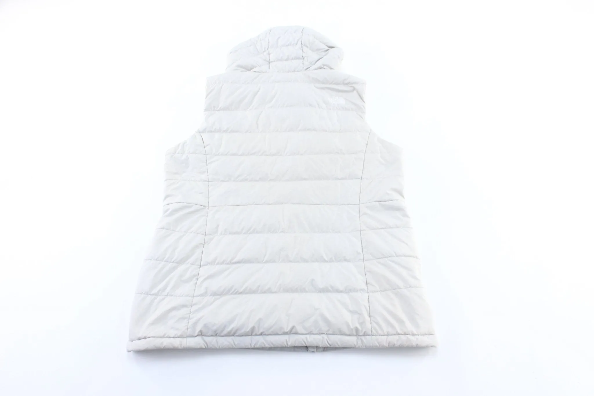 Women's The North Face Embroidered Logo White Zip Up Vest