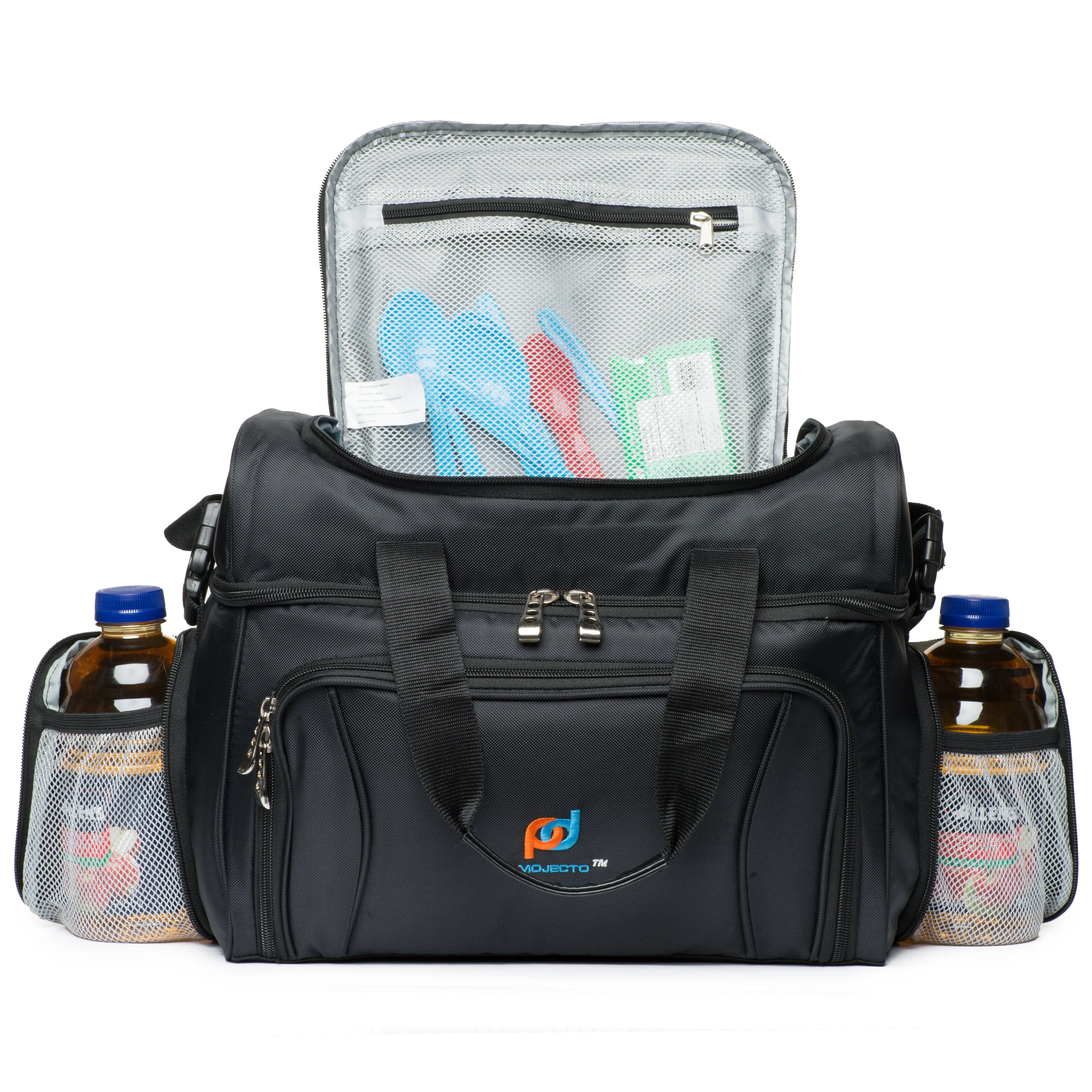 X-Large Cooler Bag (15x12x9 In) With Dual Insulated Compartments.