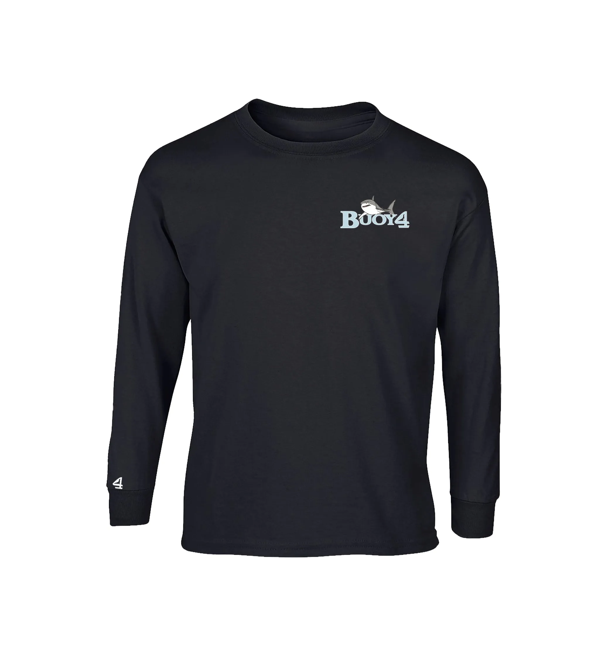 Youth Black Saltwater Fish Long Sleeve